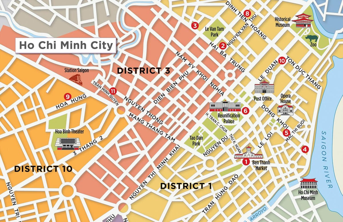 peta dari district 1 saigon