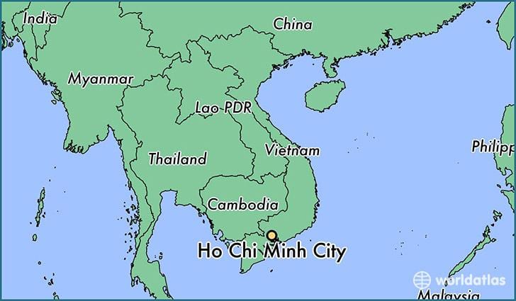 Peta dari ho chi minh dunia