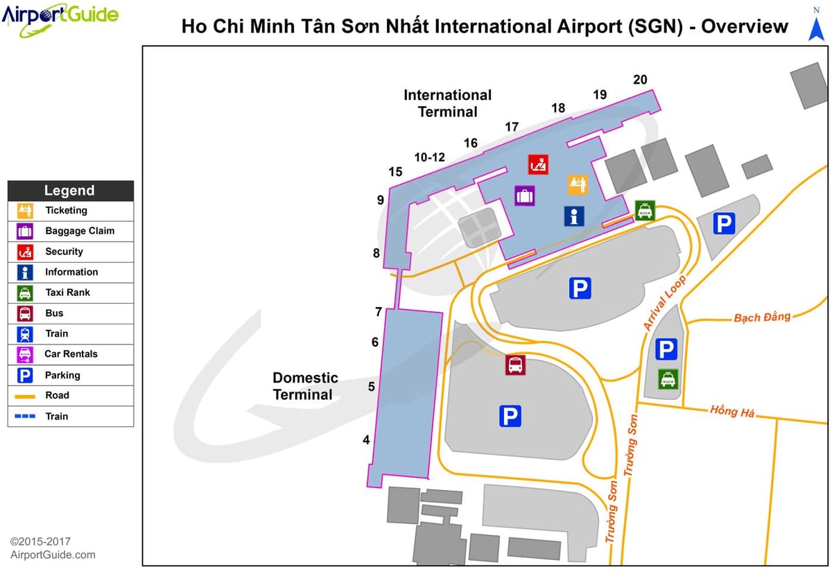 ho chi minh terbang peta