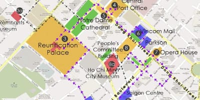 Ho chi minh tour berjalan peta